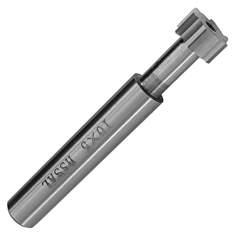 NACX HSS-AL T Slot End Mill Milling Cutter，High-Speed Steel Woodruff Keyseat Cutter, Half Round Keyway Milling Cutter, Straight Shank, 6 Flutes, 10 x 5 x 65mm - Image 1